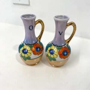 Vintage olive & vinegar containers